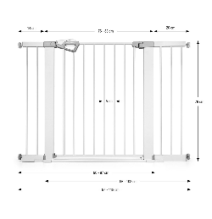 76-118 cm. metalinės grotelės Milly Mally Guardy